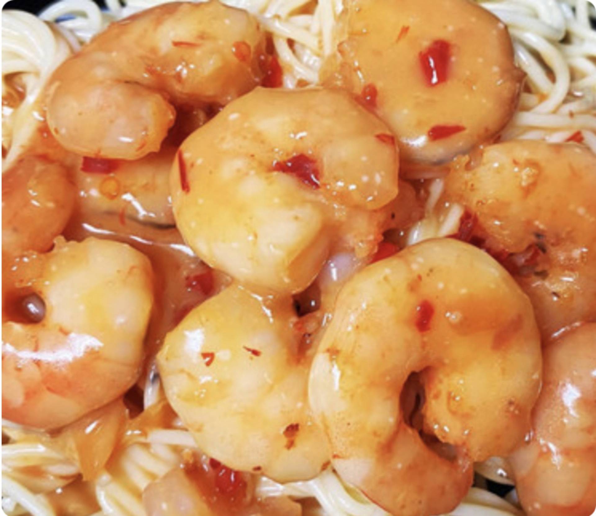 Firecracker Shrimp Pasta - Spaghetti Squash