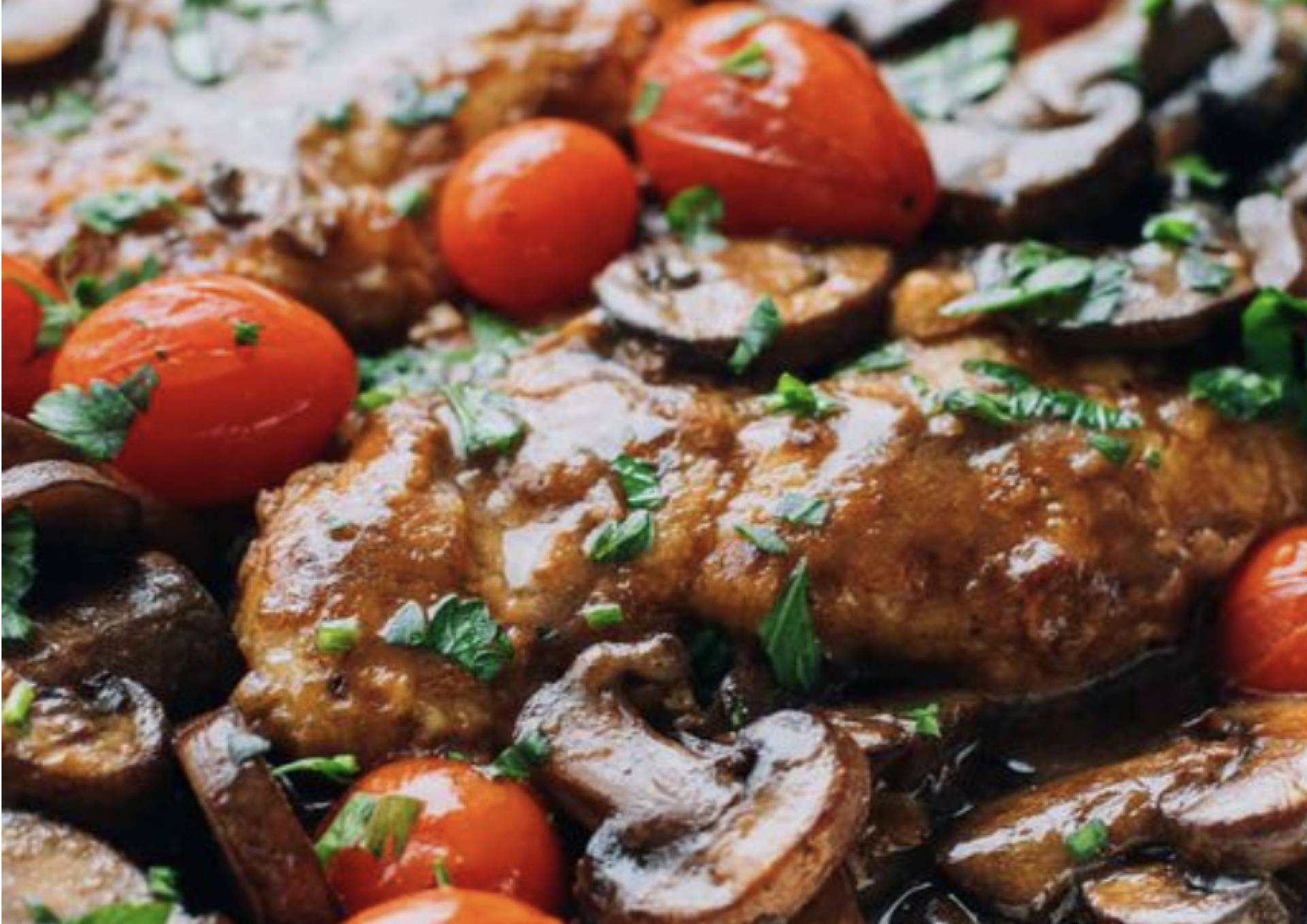 Drunken Chicken Marsala w/ Tomatoes