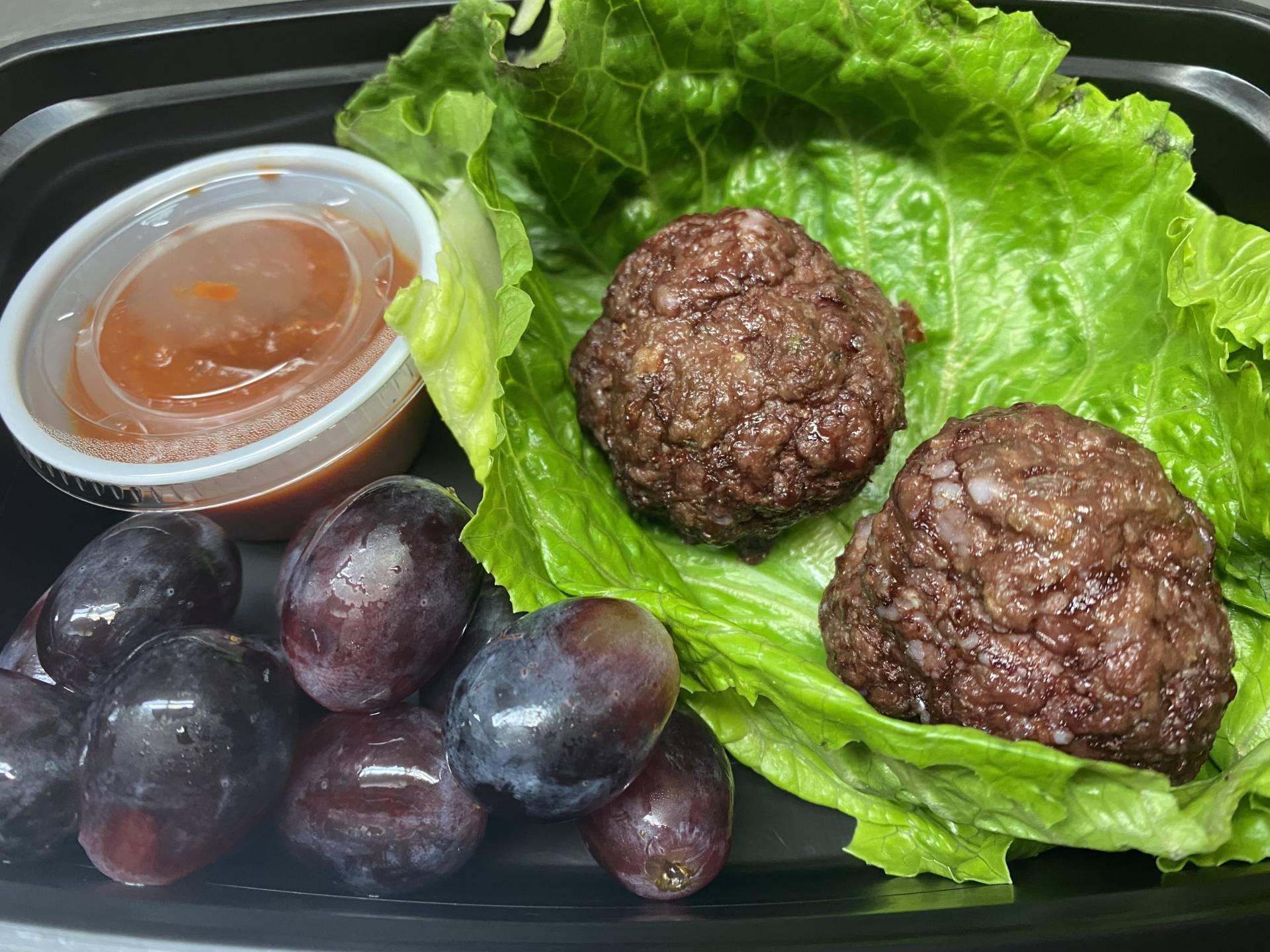 BBQ Meat Ball Sliders - Lettuce Wrap