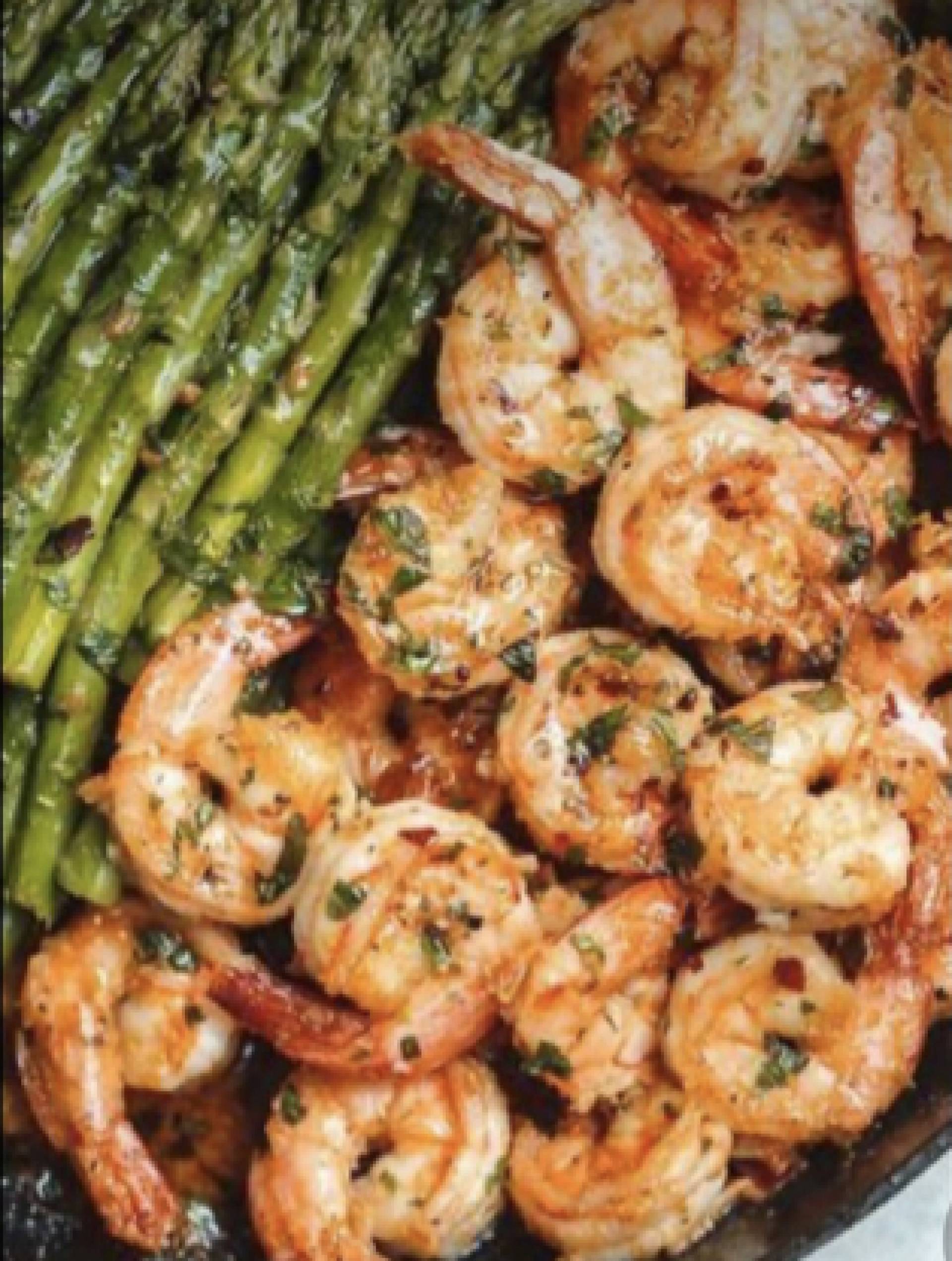 Garlic Shrimp w/ Asparagus (Paleo Friendly)