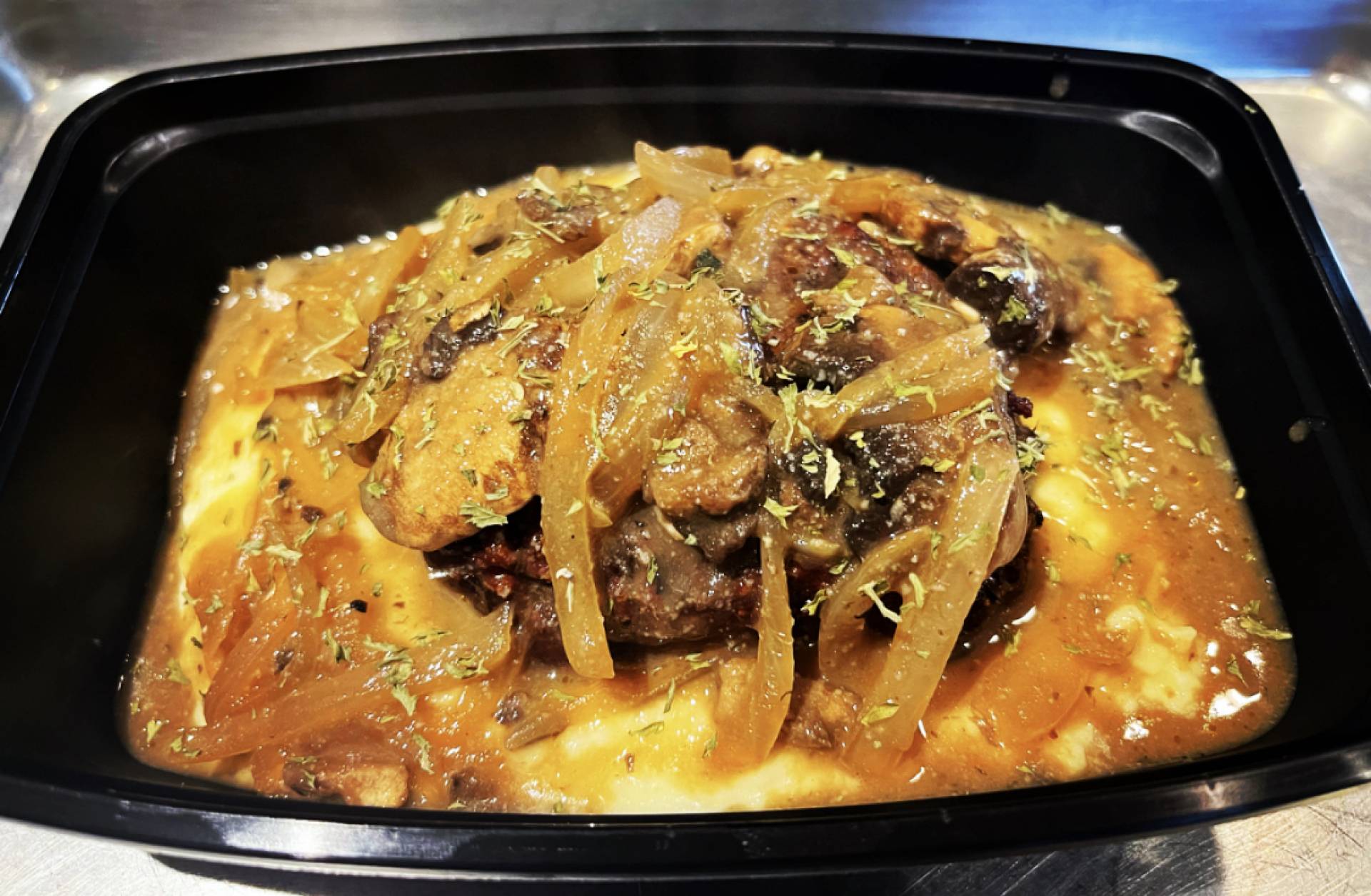 Old School 50's Hamburger Steak w/ Gravy - Cauliflower