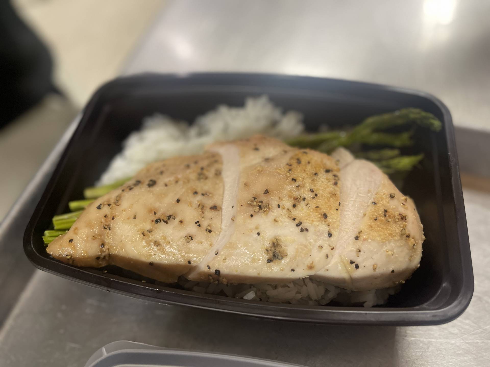 Apple Cider Chicken over Asparagus - Jasmine