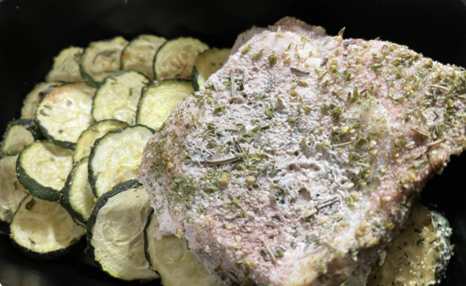 Mini Meal | Garlic & Herb Crusted Pork w/ Zucchini